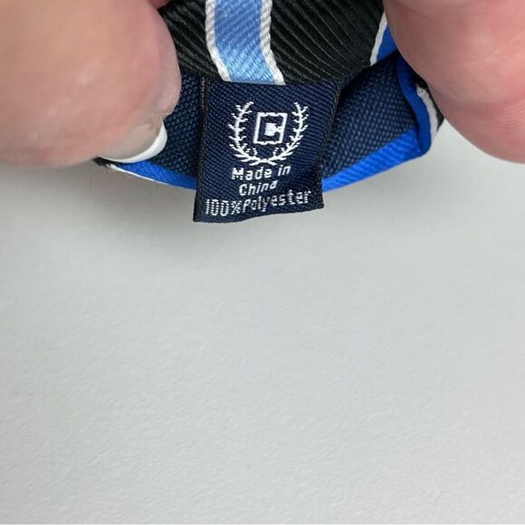 Chaps Tie Black with Diagonal Stripes - Picture 3 of 6